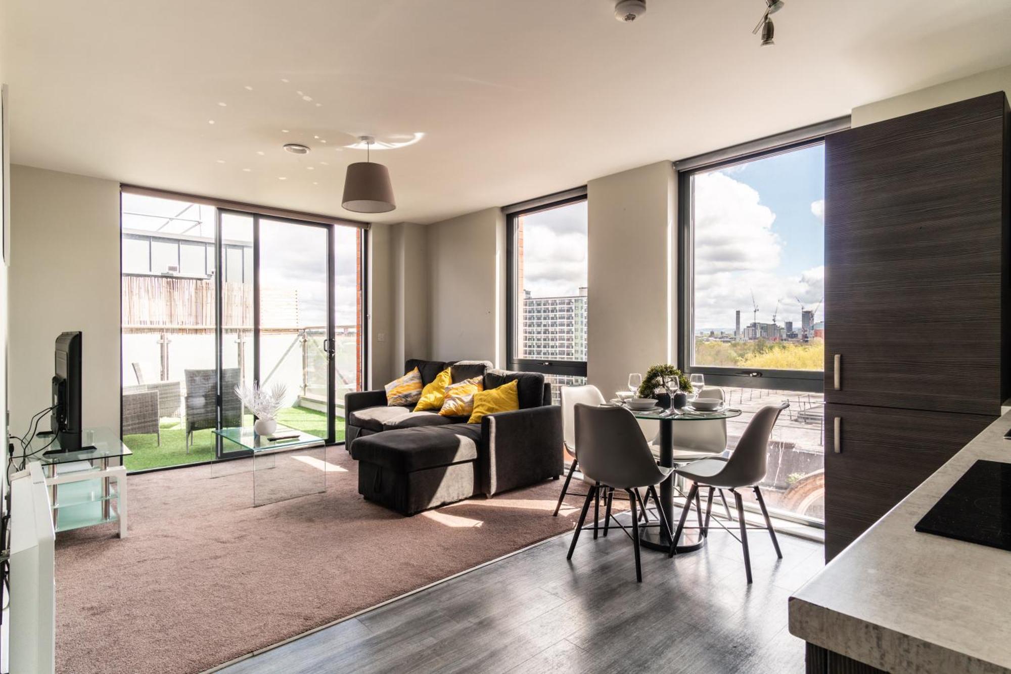 Prime Location 1 Bed Penthouse Apartment Manchester Exterior foto